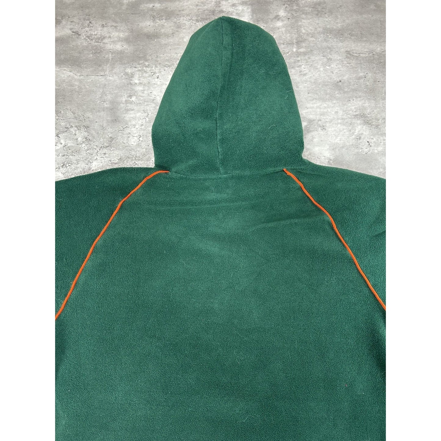 Vintage Miami Hurricanes NCAA Embroidered Fleece Hooded Sweatshirt Size Large