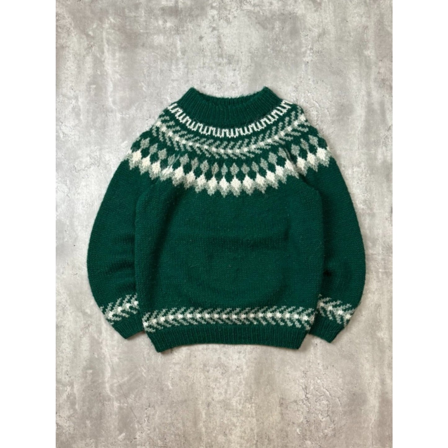 Vintage Heavyweight Geometric Striped Pullover Ribbed Sweater Size XL