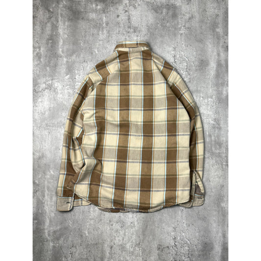 Vintage Big Mac Plaid Print Double Pocket Long Sleeve Button Up Shirt Sz Medium