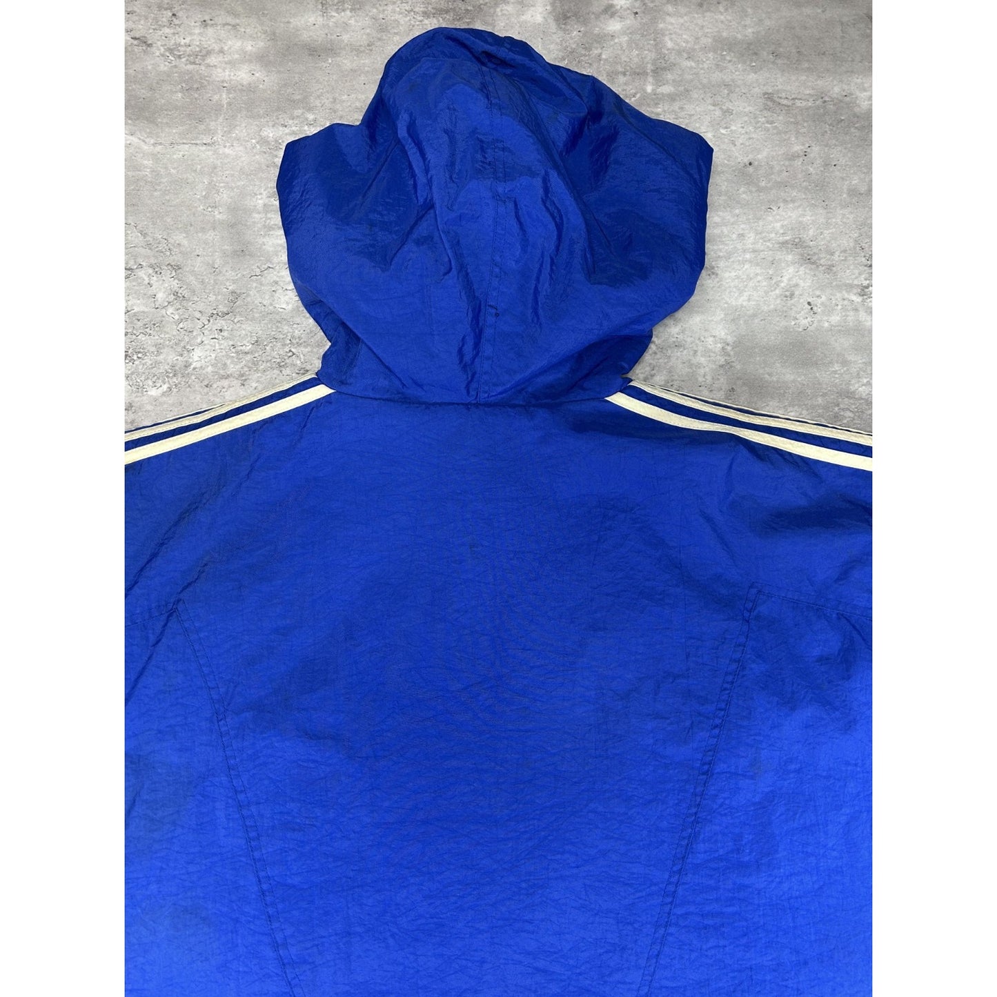 Vintage 90s Adidas Embroidered Trefoil Full Zip Insulated Hooded Jacket Size 2XL