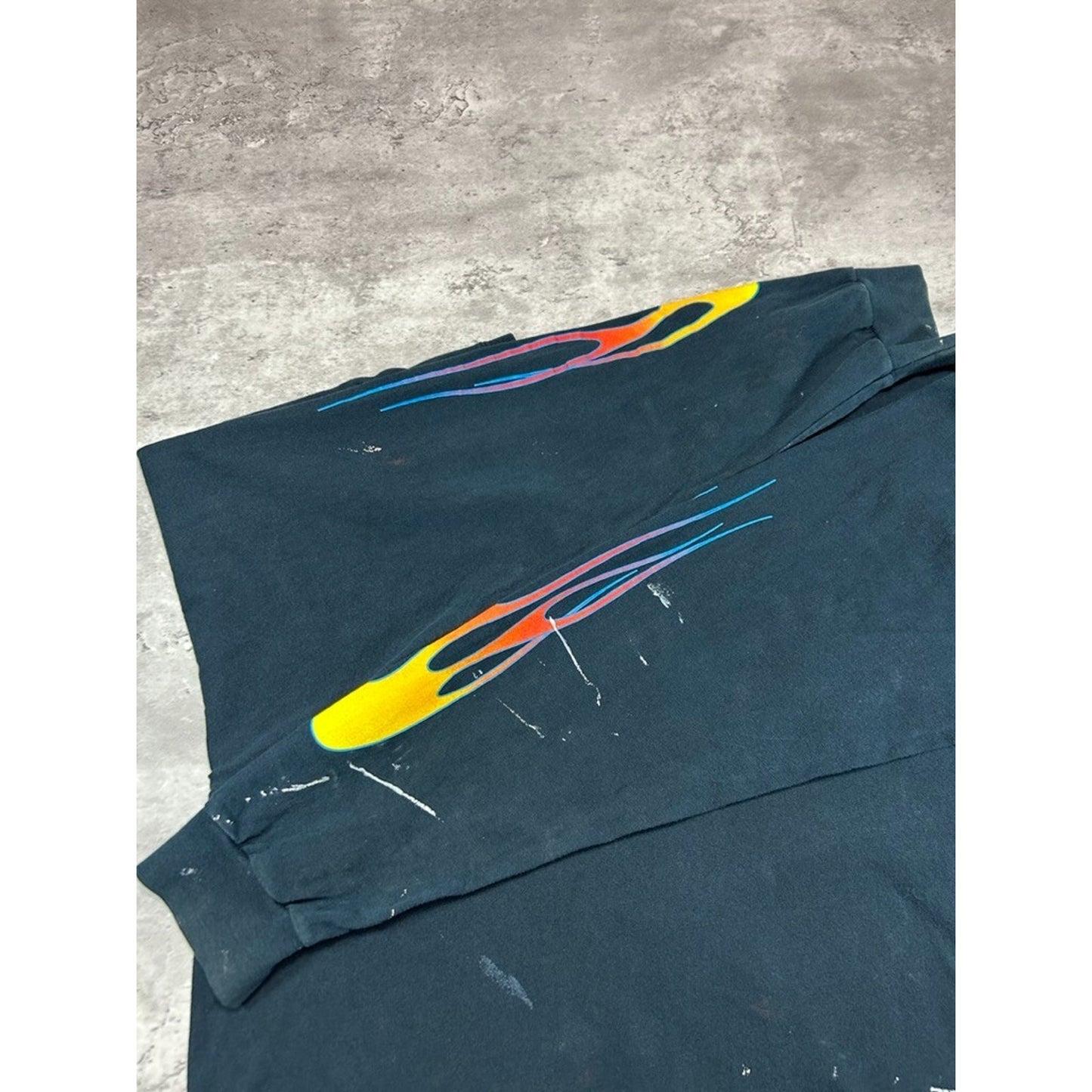 Vintage 90s Hard Rock Cafe Las Vegas Flame Print Long Sleeve T-Shirt Size XL