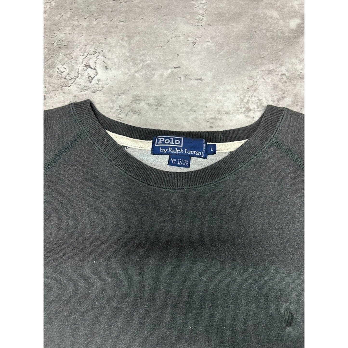 Vintage 90s Polo Ralph Lauren Tonal Embroidered Pony Sweatshirt Size Large