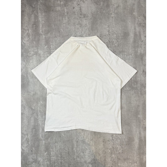 Vintage 2000 Budweiser Graphic Spellout Beer Promo T-Shirt Size XL White