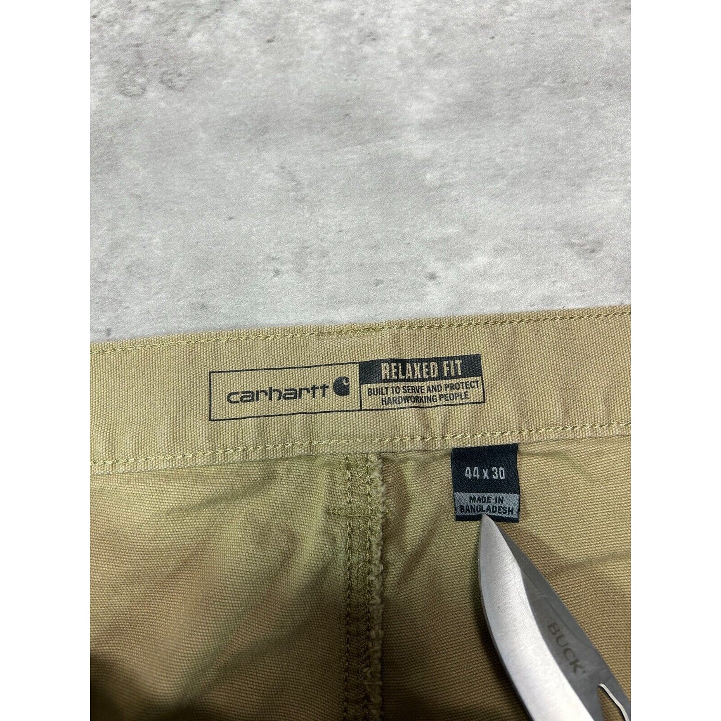Carhartt Relaxed Fit Canvas Workwear Five Pocket Pants Size 44 Beige