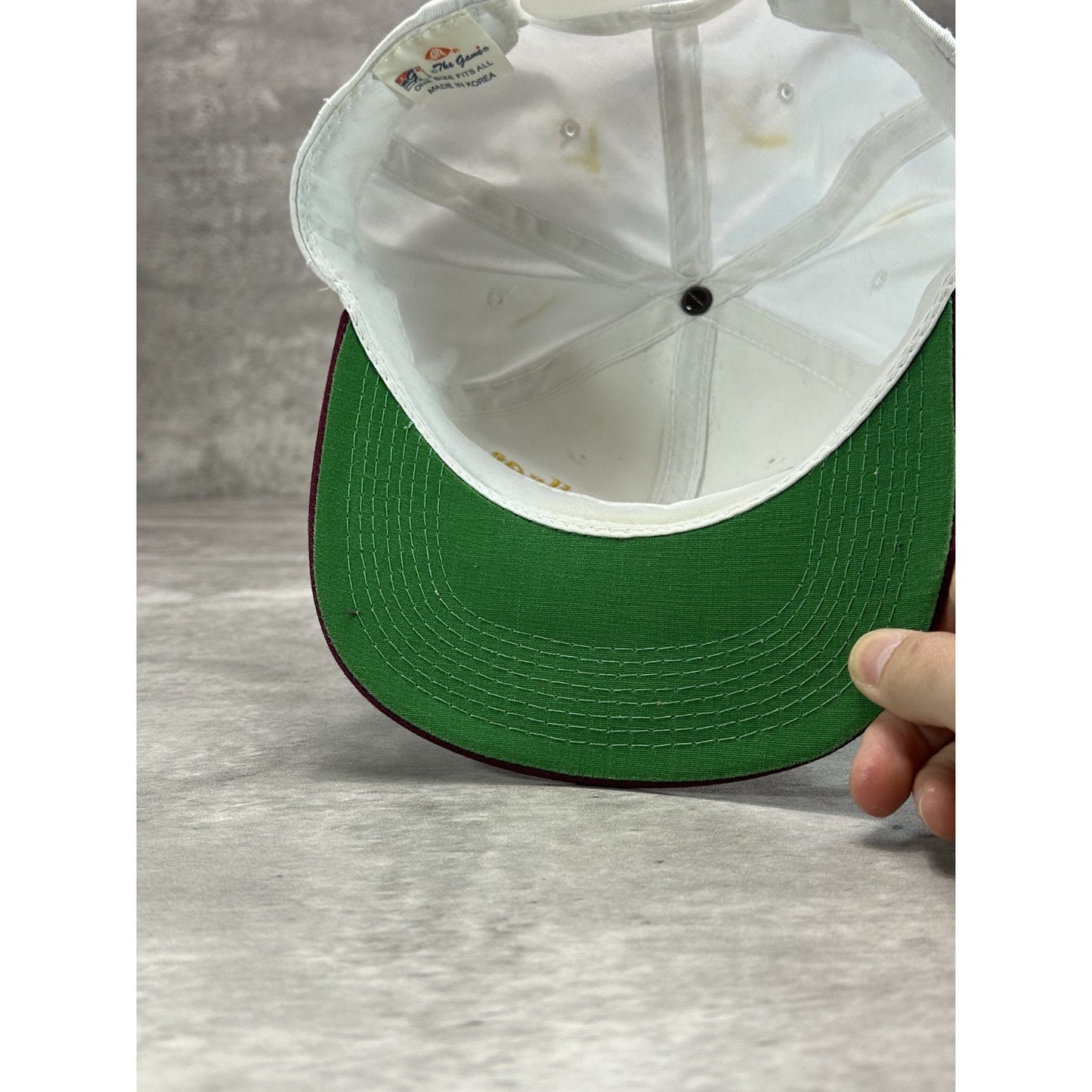 VTG 90s Boston College Law School NCAA Embroidered Spellout Snapback Hat OSFA