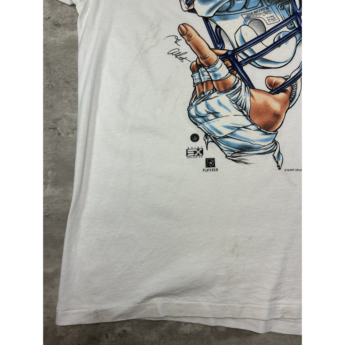Vintage 90s Indianapolis Colts NFL Helmet Graphic Football T-Shirt Size XL