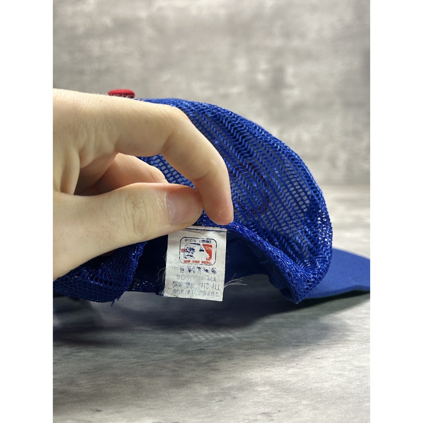 Vintage 90s Chicago Cubs MLB Embroidered Logo Trucker Snapback Hat OSFA