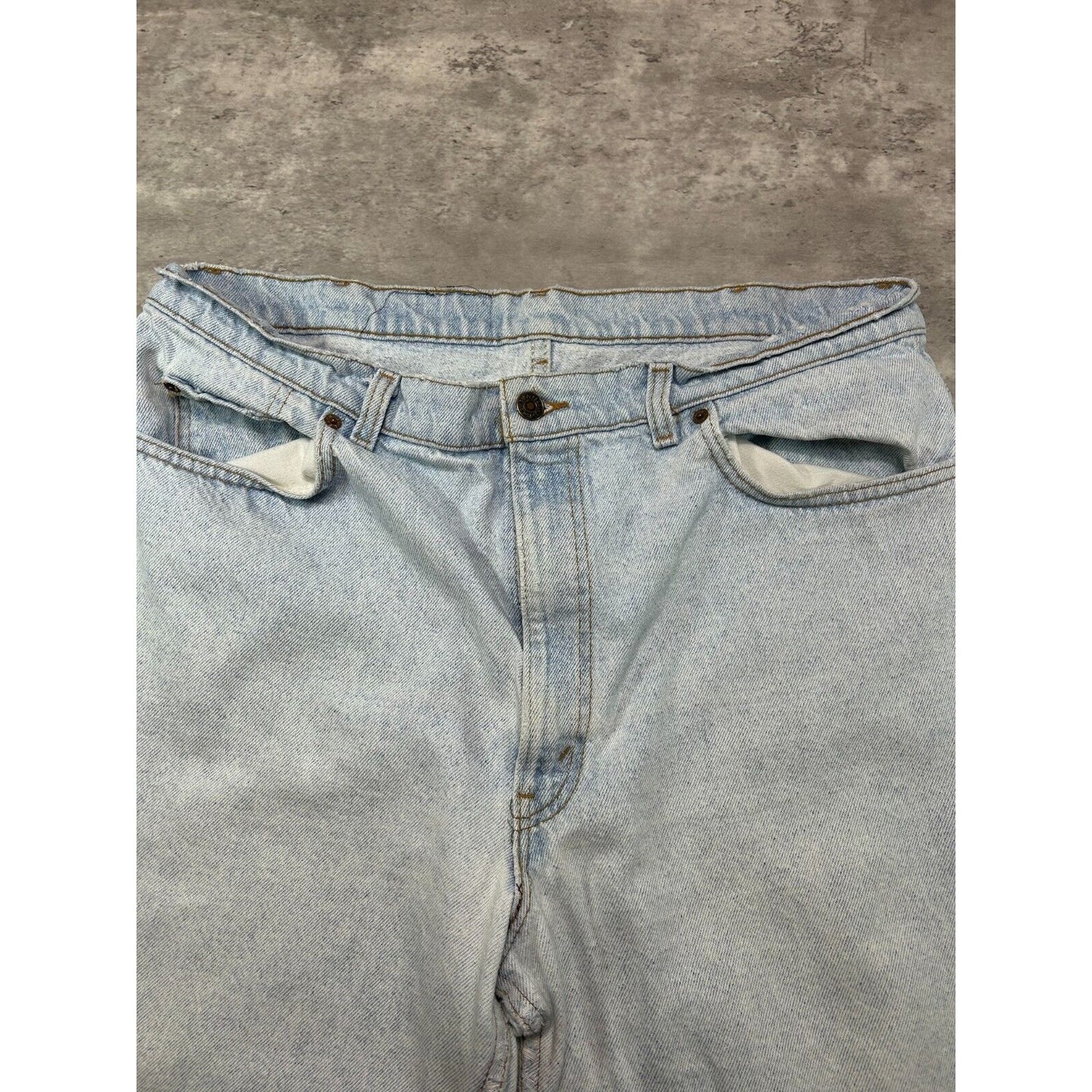 Vintage 90s Levis Red Tab Light Wash Loose Fit Denim Pants Size 38 Blue
