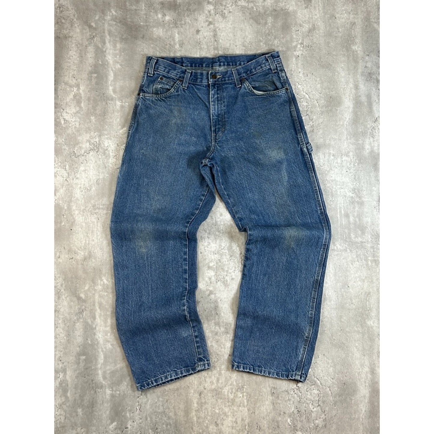 Vintage Dickies Dark Wash Carpenter Denim Pants Size 35 Blue