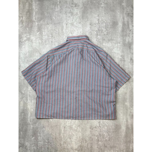 Vintage 80s/90s Wendy's Reworked Cropped Button Up Shirt Size XL