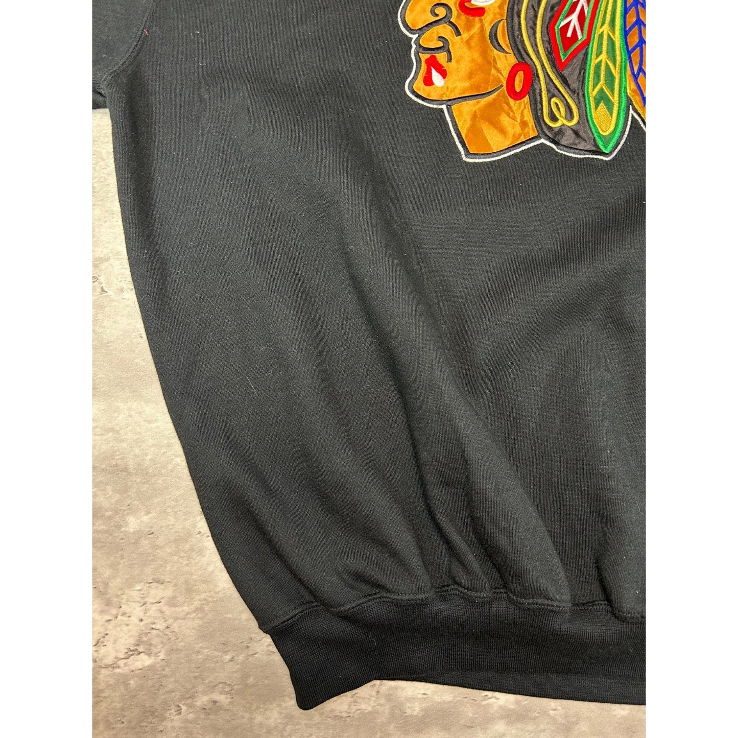 Vintage 90s Chicago Blackhawks NHL Embroidered Starter Sweatshirt Size 2XL
