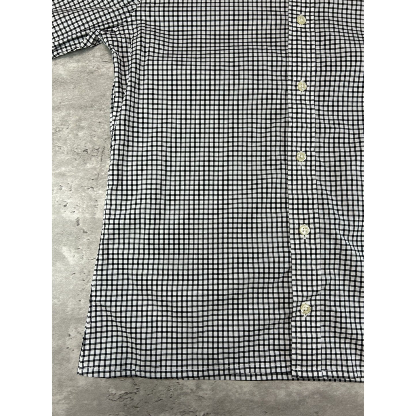 Polo Ralph Lauren Checkered Print Reworked Cropped Button Up Shirt Size Small