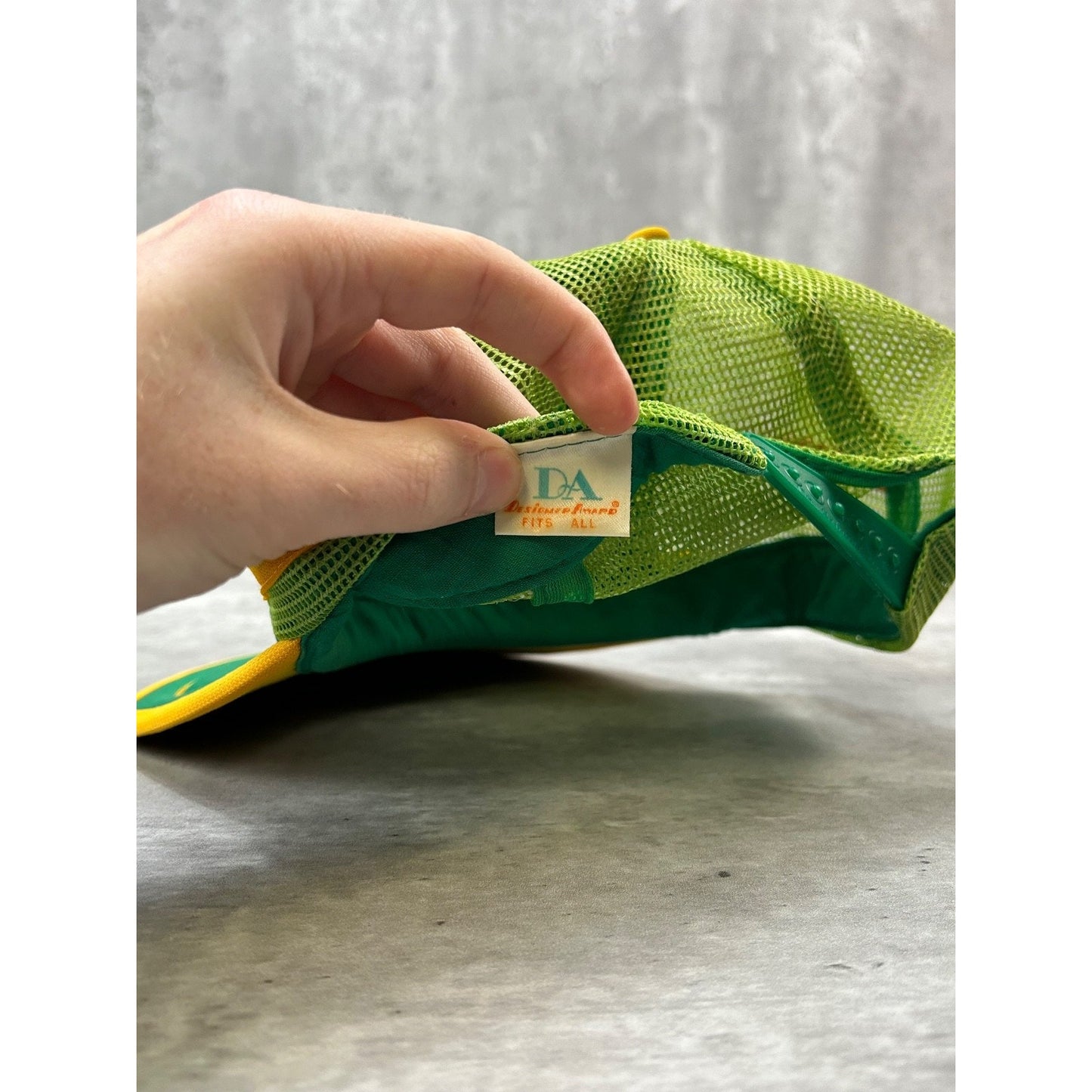 Vintage 80s Worlds Greatest Grandpa Three Stripe Trucker Snapback Hat OSFA