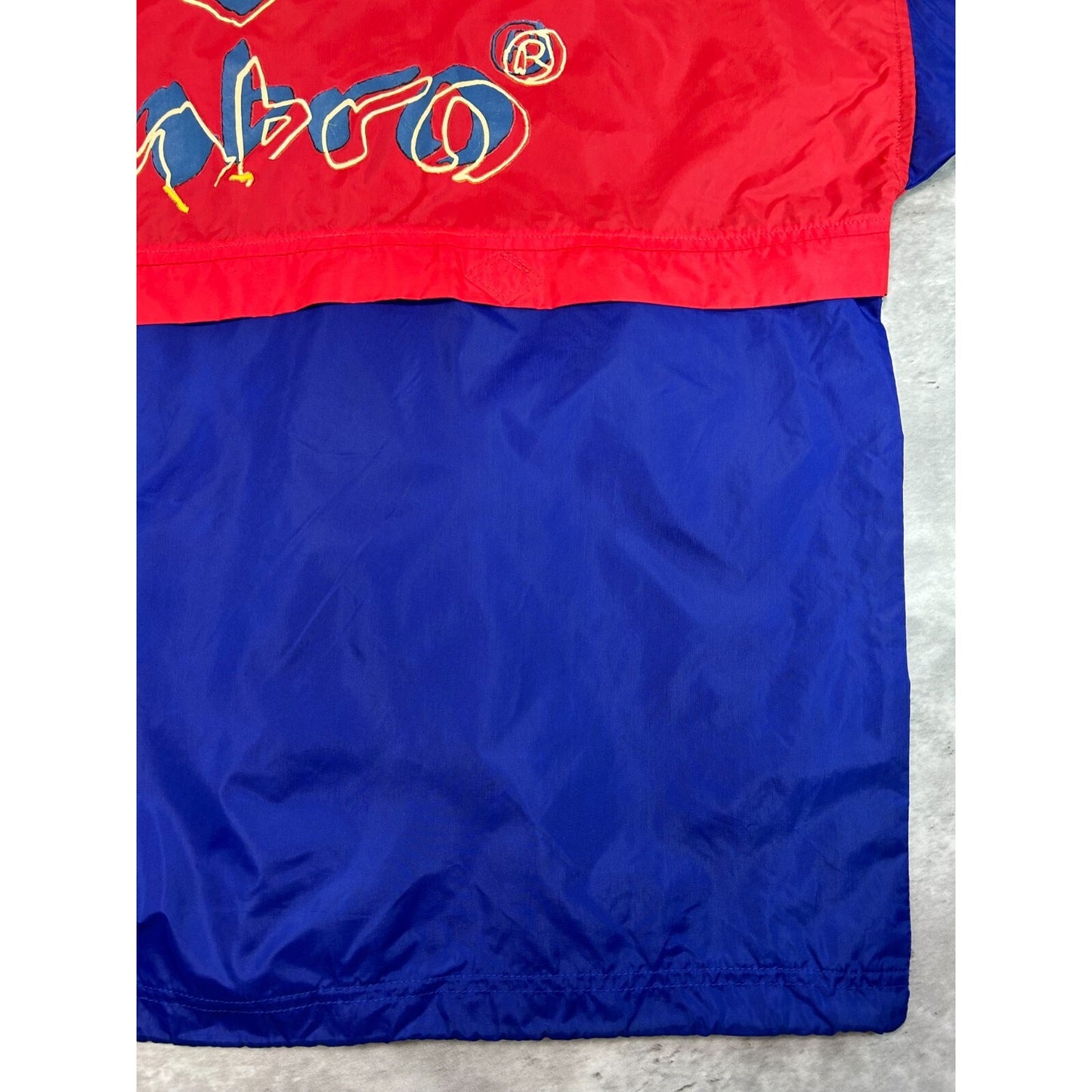 Vintage 80s/90s Umbro Graphic Spellout Nylon Windbreaker Jacket Size Large
