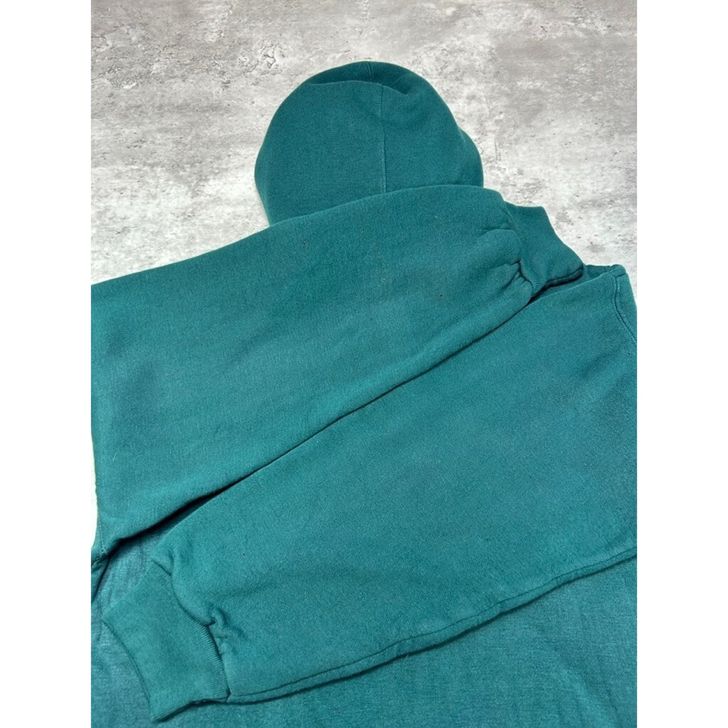 Vintage Coleman Outdoors Blank 1/4 Button Pullover Hooded Sweatshirt Size Large