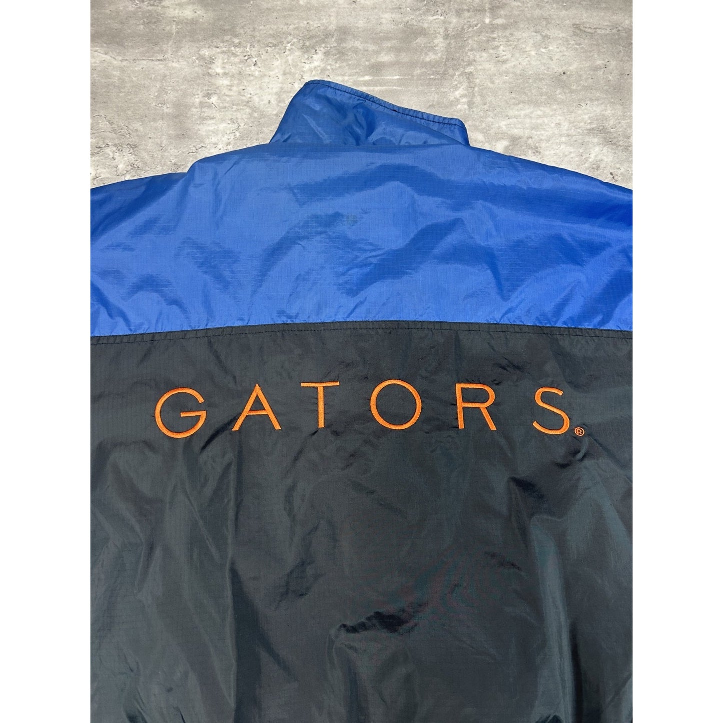 Vintage 90s Florida Gators NCAA Embroidered Logo Nylon Windbreaker Jacket Sz XL