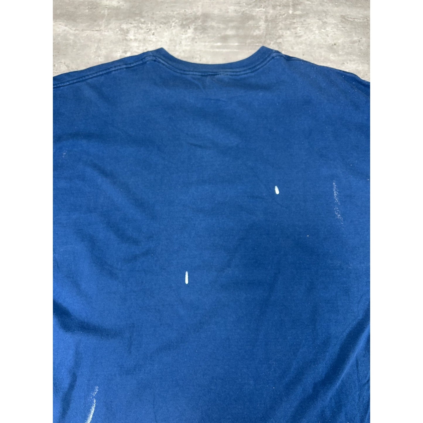 Vintage 90s Distressed Guess USA Graphic Logo T-Shirt Size 2XL Blue