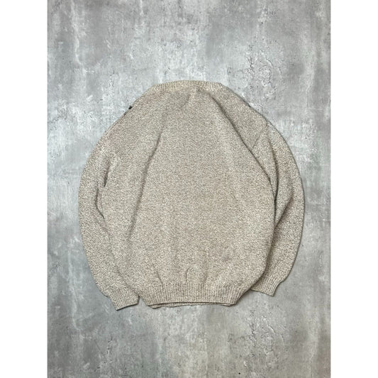 Croft And Barrow Diamond Print Earth Tones Pullover Ribbed Sweater Size Large