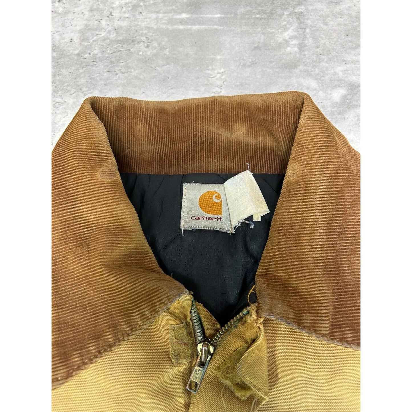 Vintage Carhartt Quilted Lined Canvas Workwear Cropped Arctic Jacket Size XL