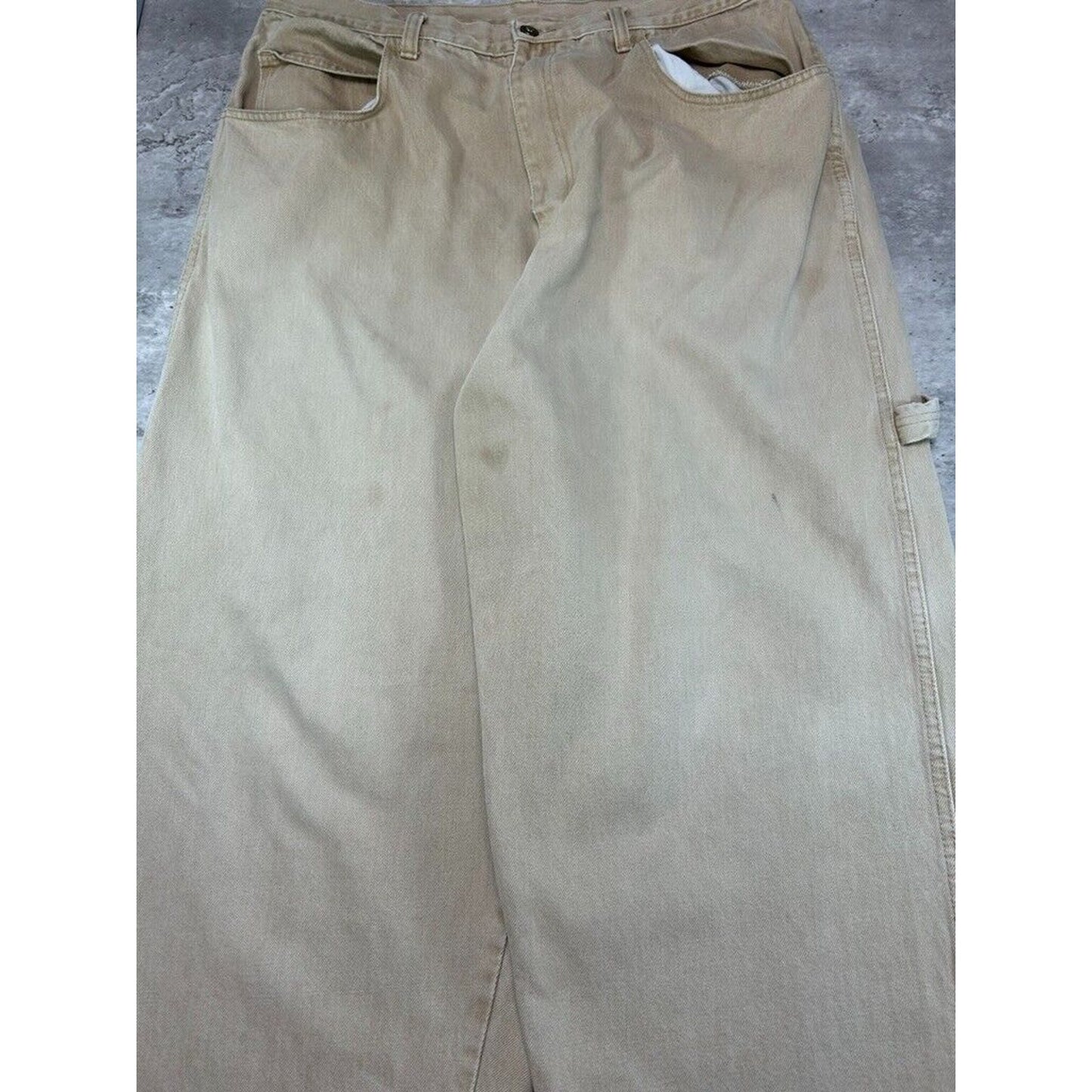 Vintage Canvas Workwear Carpenter Pants Size 37 Beige