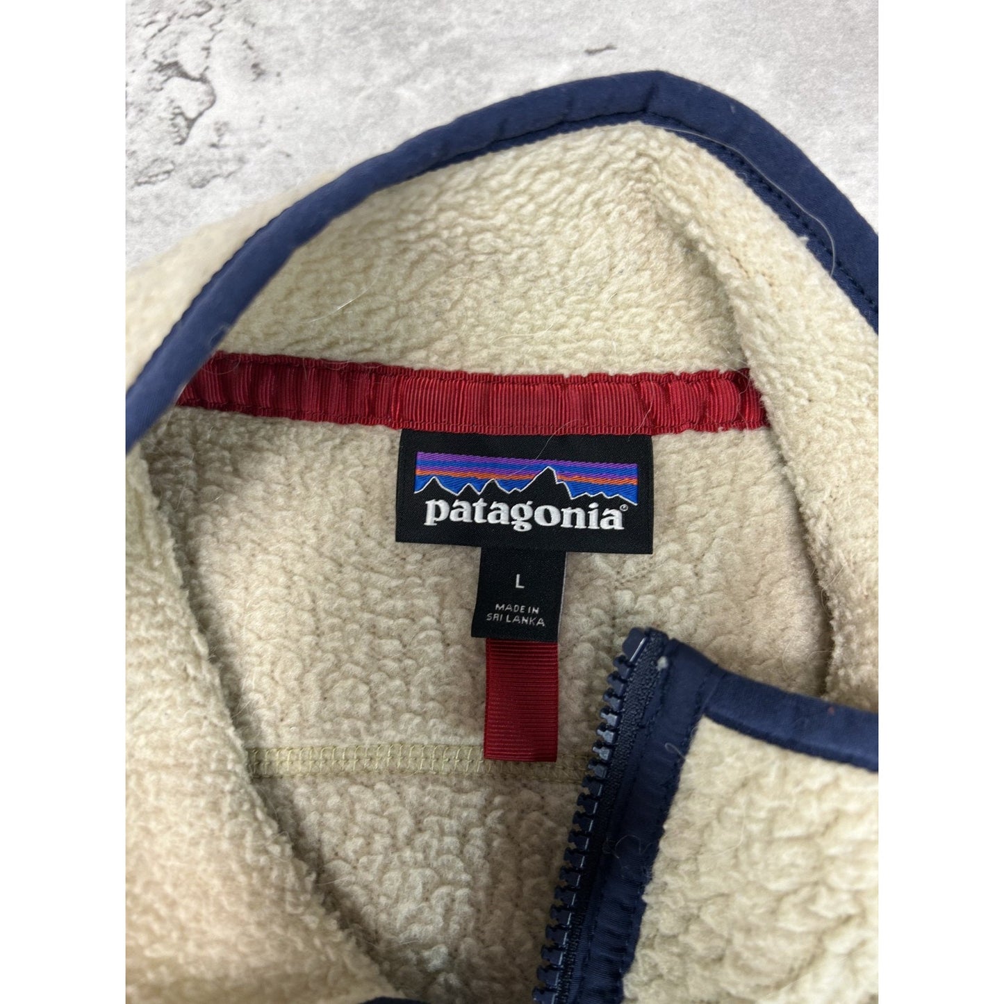 Vintage Patagonia Deep Pile Fleece Full Zip Sweatshirt Vest Size Large