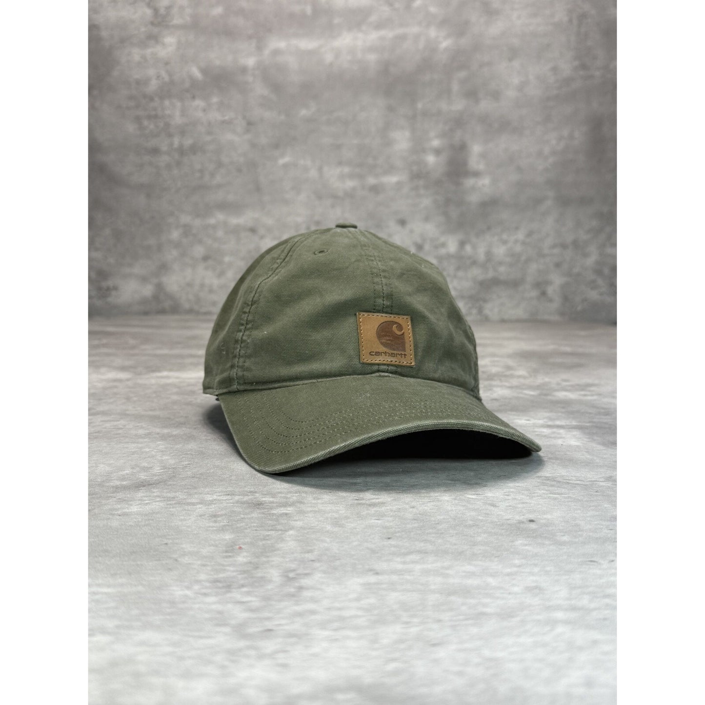 Vintage Carhartt Canvas Workwear Embroidered Patch Strapback Hat OSFA