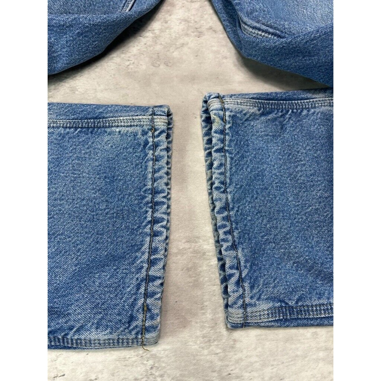 Vintage Carhartt Dungaree Fit Fleece Lined Denim Work Wear Carpenter Pants Size 36