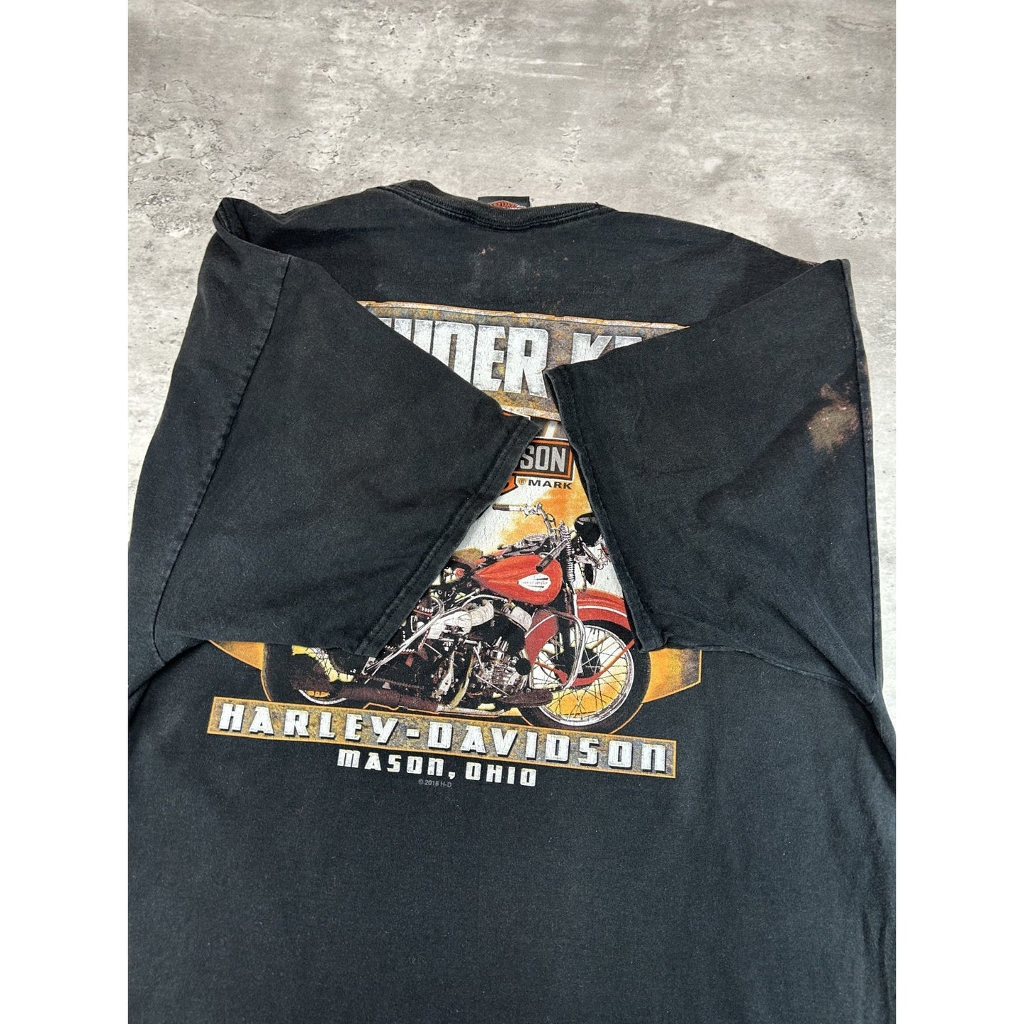 Harley Davidson Motorcycles #1 Powderkeg Graphic T-Shirt Size 2XL Black