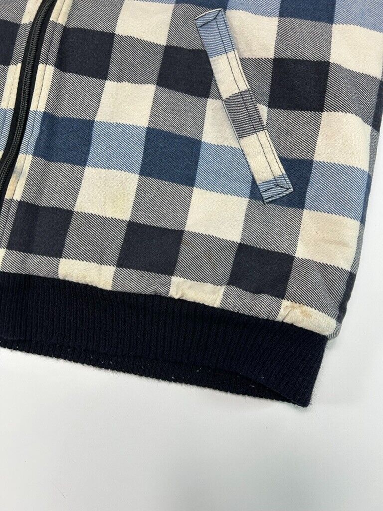 Vintage 90s Dickies Quilted Lined Plaid Workwear Vest Jacket Size Large