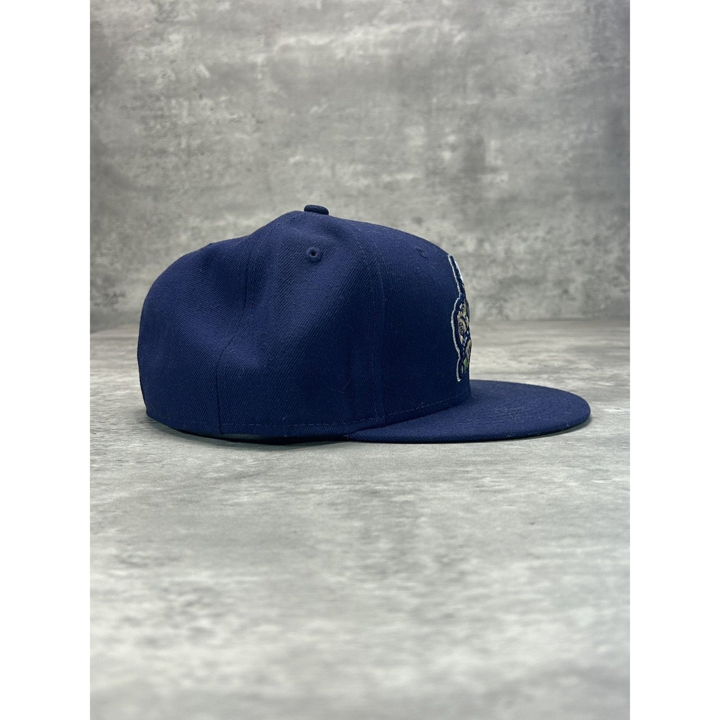 Stockton Ports MiLB Embroidered Logo Baseball Fitted Hat OSFA 7 1/2 Navy Blue