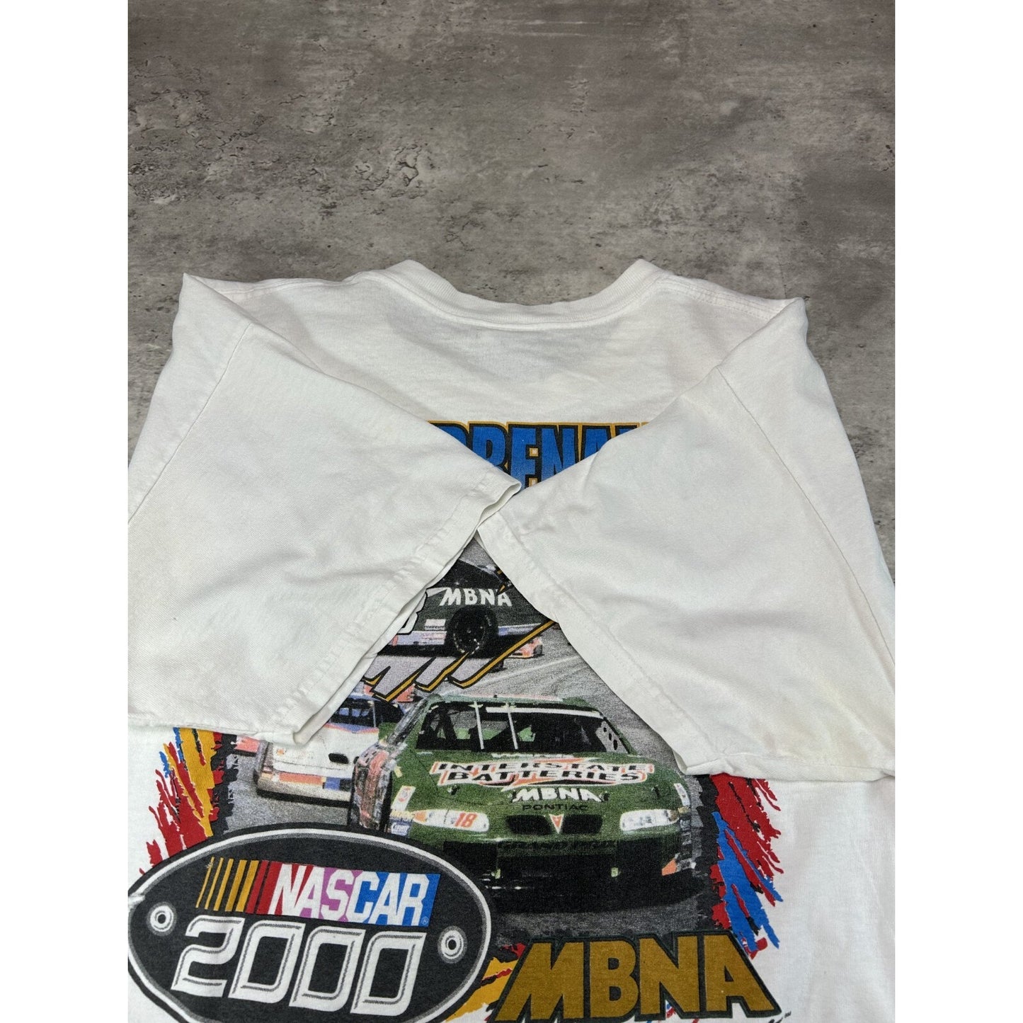 Vintage 2000 MBNA Nascar Pure Adrenaline Graphic T-Shirt Size XL White