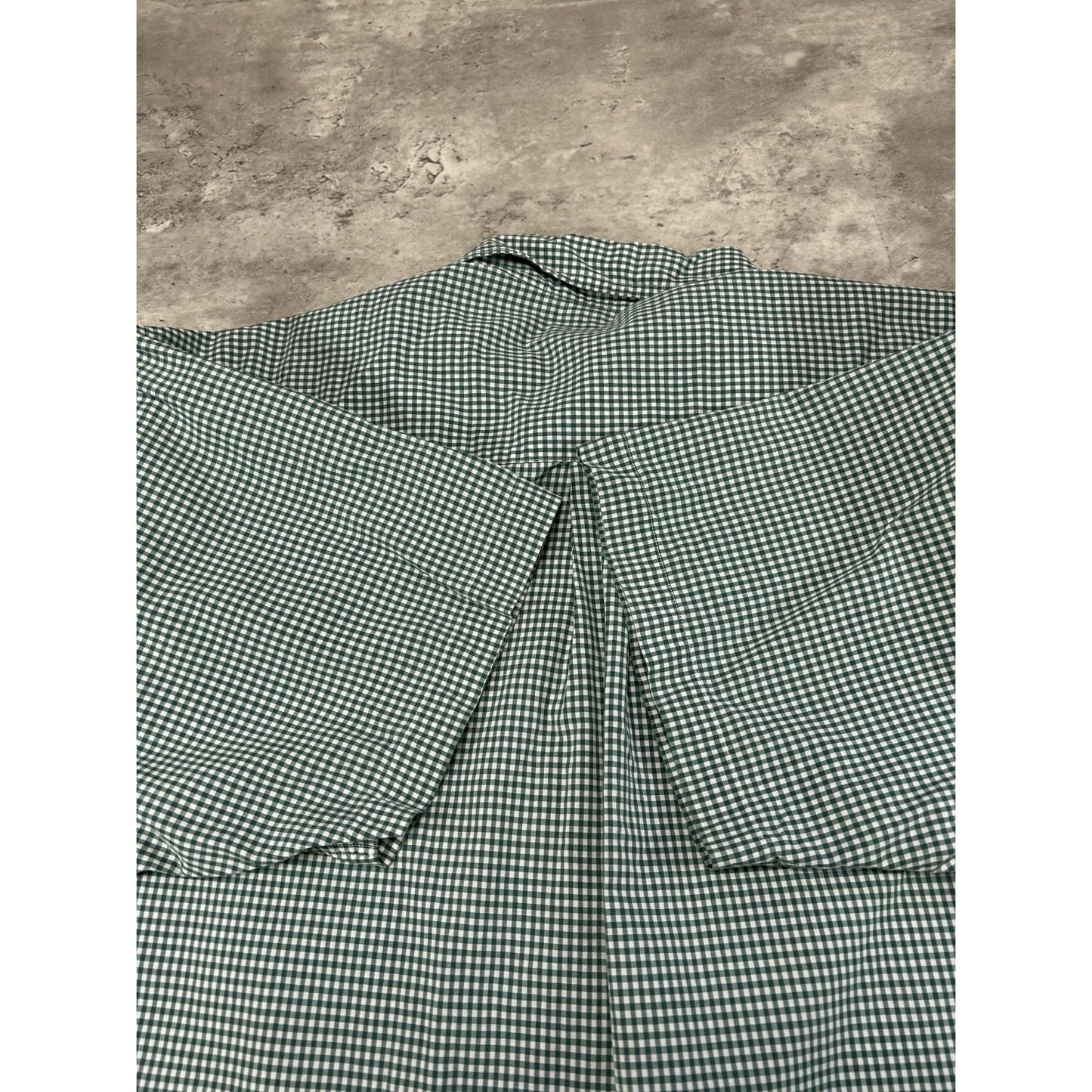 Vintage 90s L.L. Bean Plaid Short Sleeve Reworked Cropped Button Up Shirt Sz XL