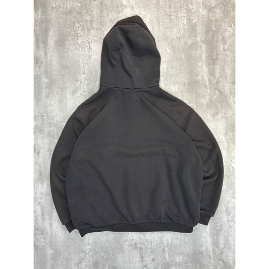 Vintage Carhartt Thermal Lined Workwear Hooded Sweatshirt Size XL Black