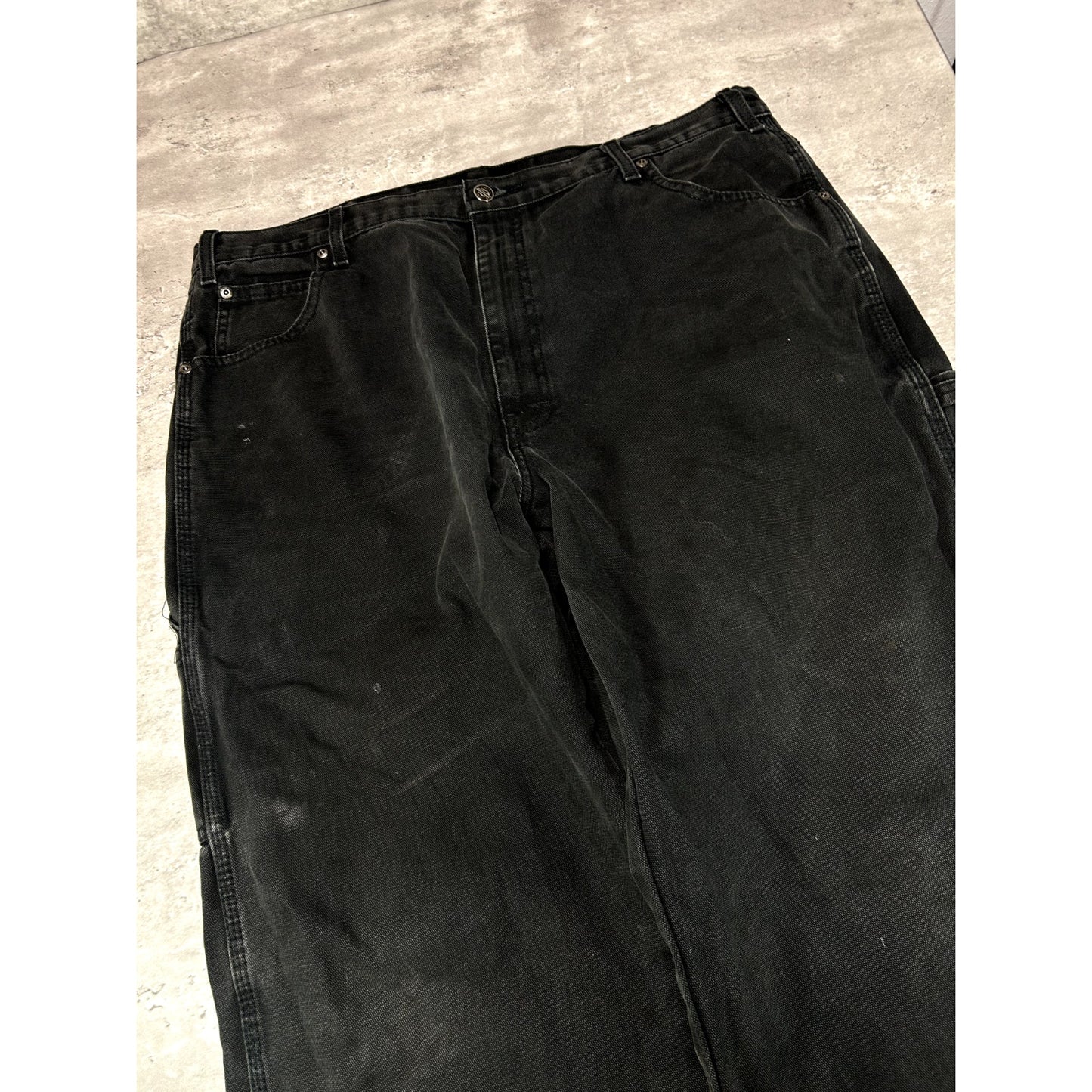 Vintage Dickies Canvas Work Wear Carpenter Pants Size 40W Black
