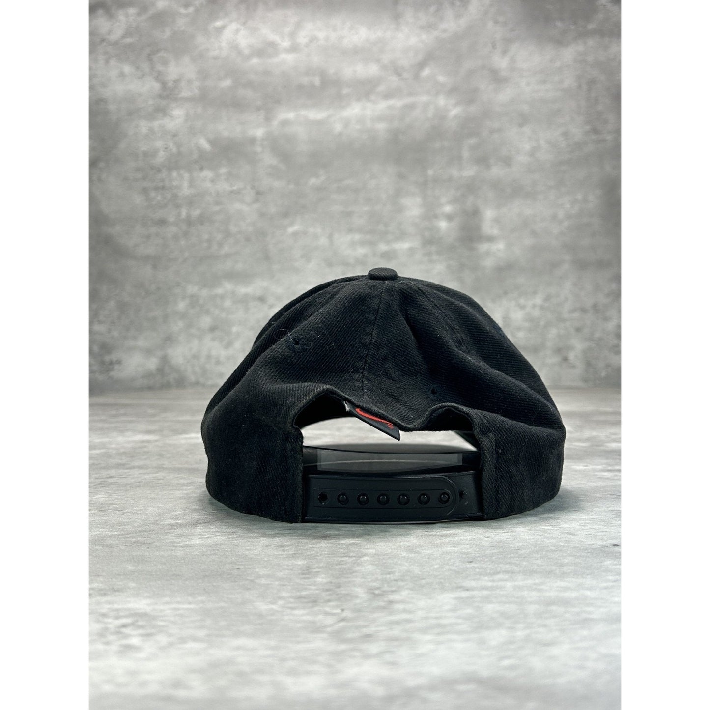 Vintage 90s Nike Baseball Embroidered Swoosh Spellout Snapback Hat OSFA Black
