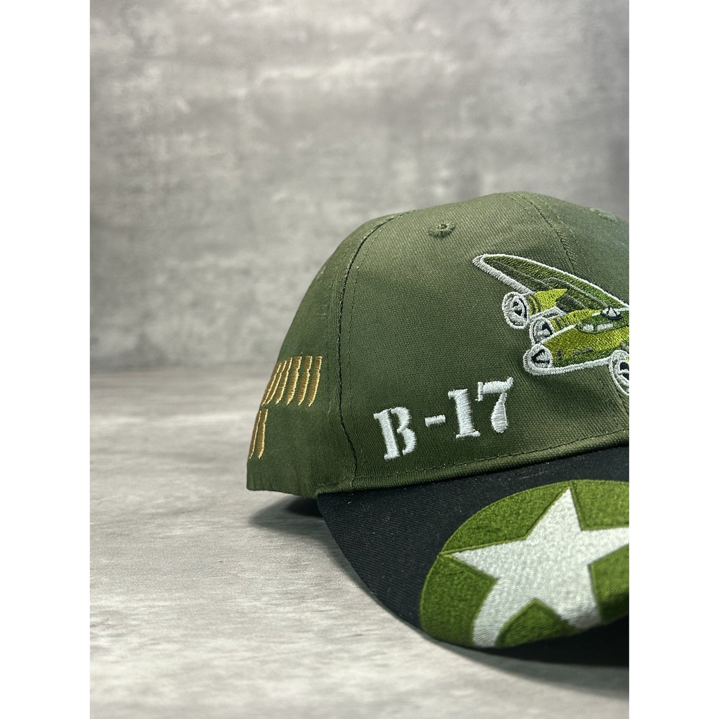 Vintage 90s B-17 War Plane US Air Force Embroidered Strapback Hat OSFA