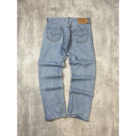 Vintage 90s Levis 501 Red Tab Light Wash Denim Pants Size 34 Blue