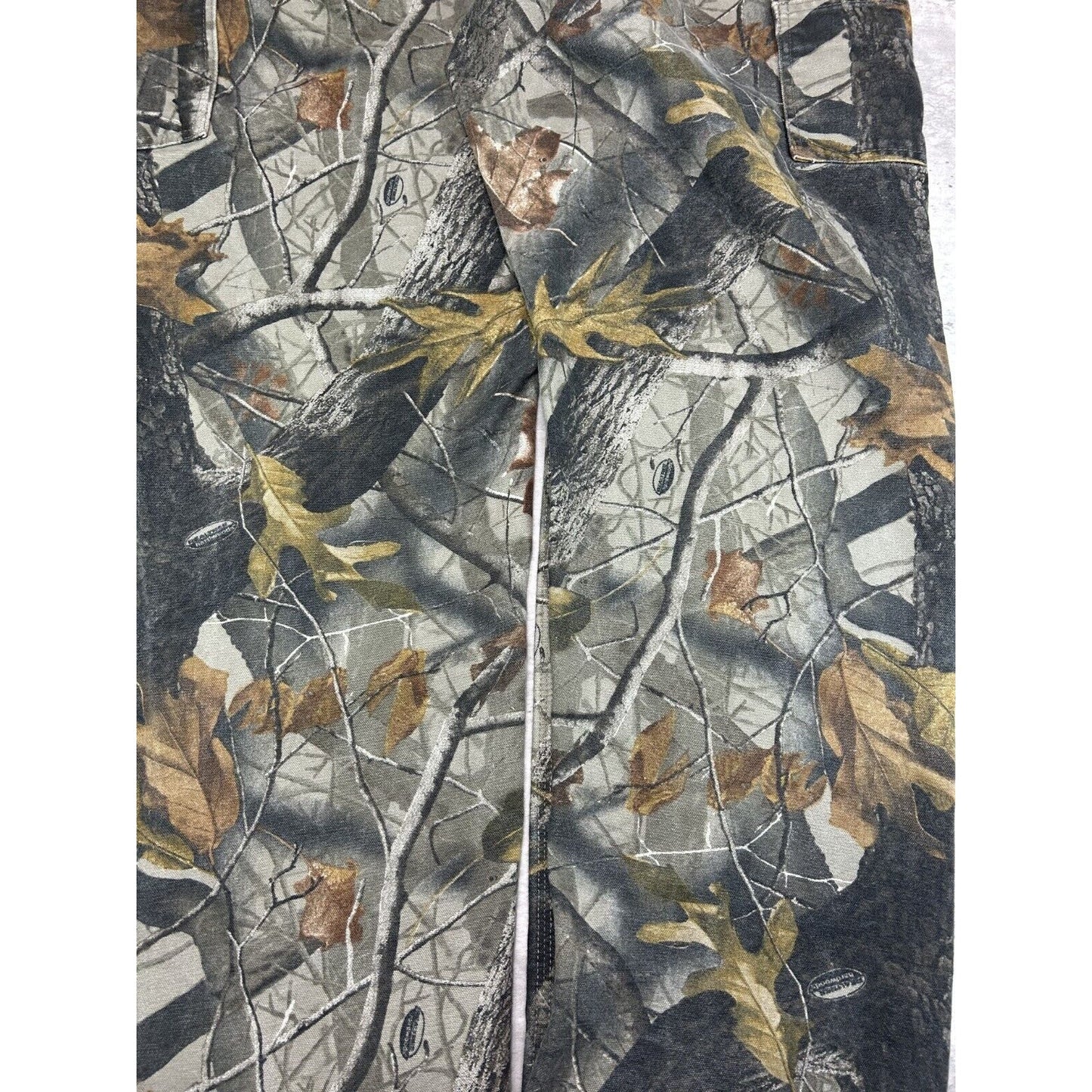 Vintage Carhartt Canvas Work Wear Realtree Hardwoods Camo Hunting Pants Size 37