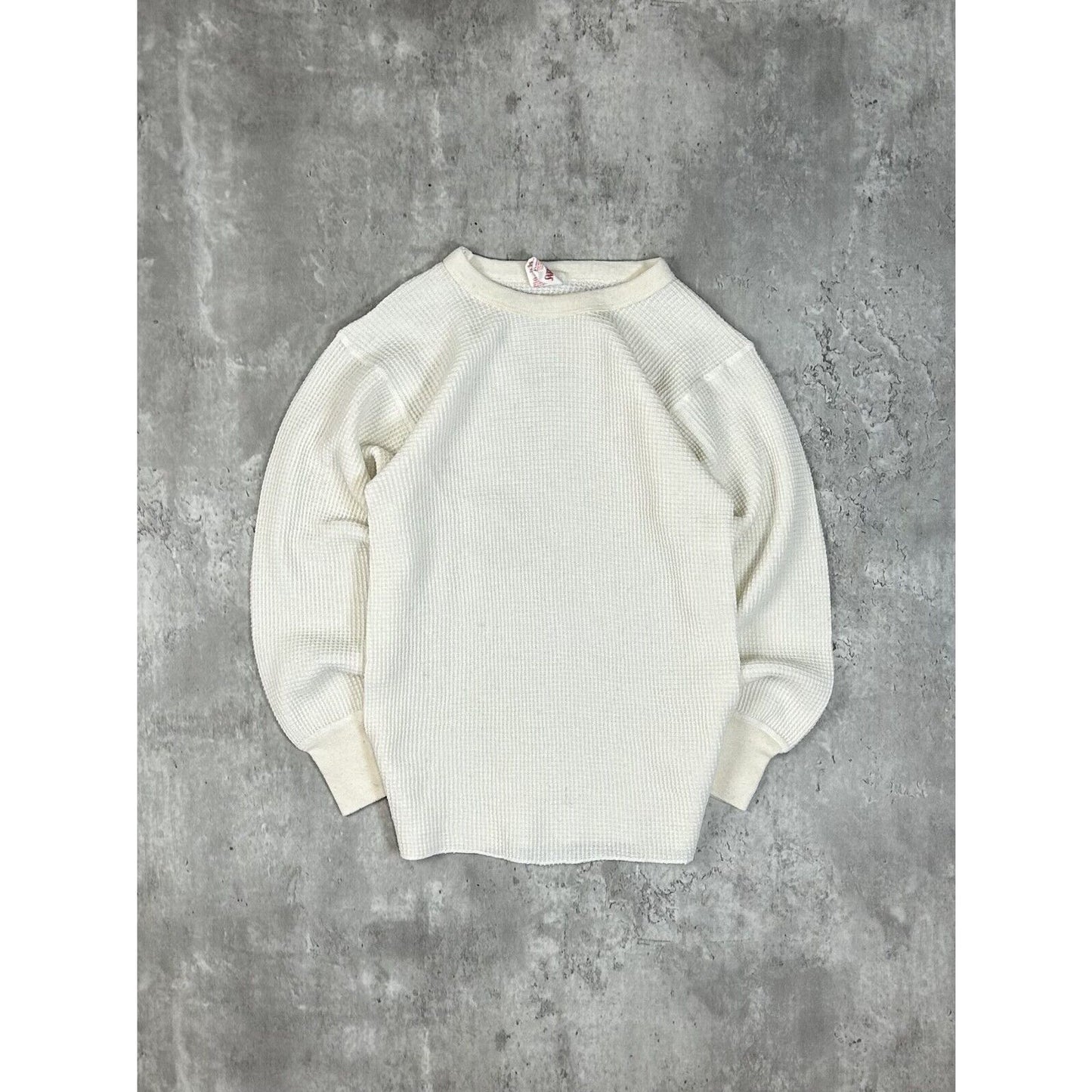 Vintage 1980s J.E. Morgan Blank Long Sleeve Thermal Print T-Shirt Sz YOUTH Large