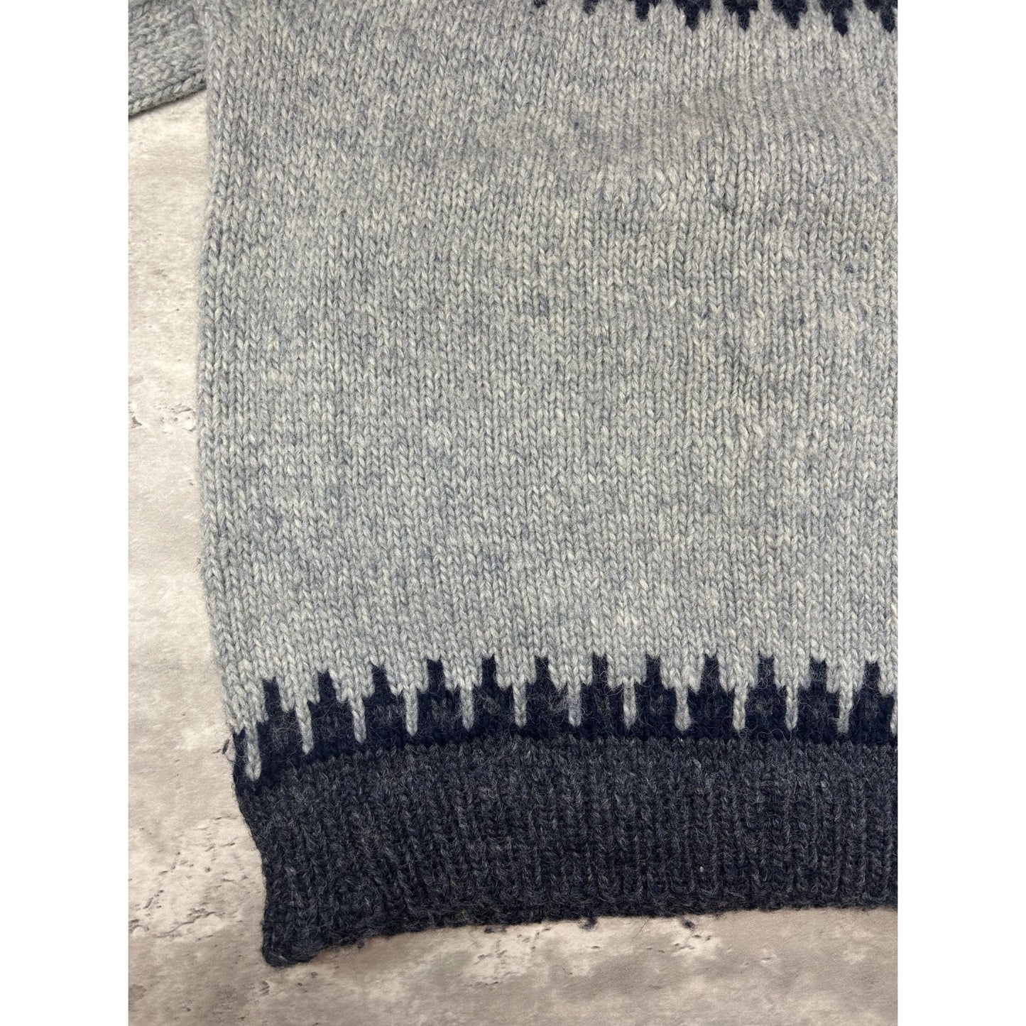 Vintage 80s/90s Two Tone Heavyweight Ribbed Pullover Knit Sweater Size Large