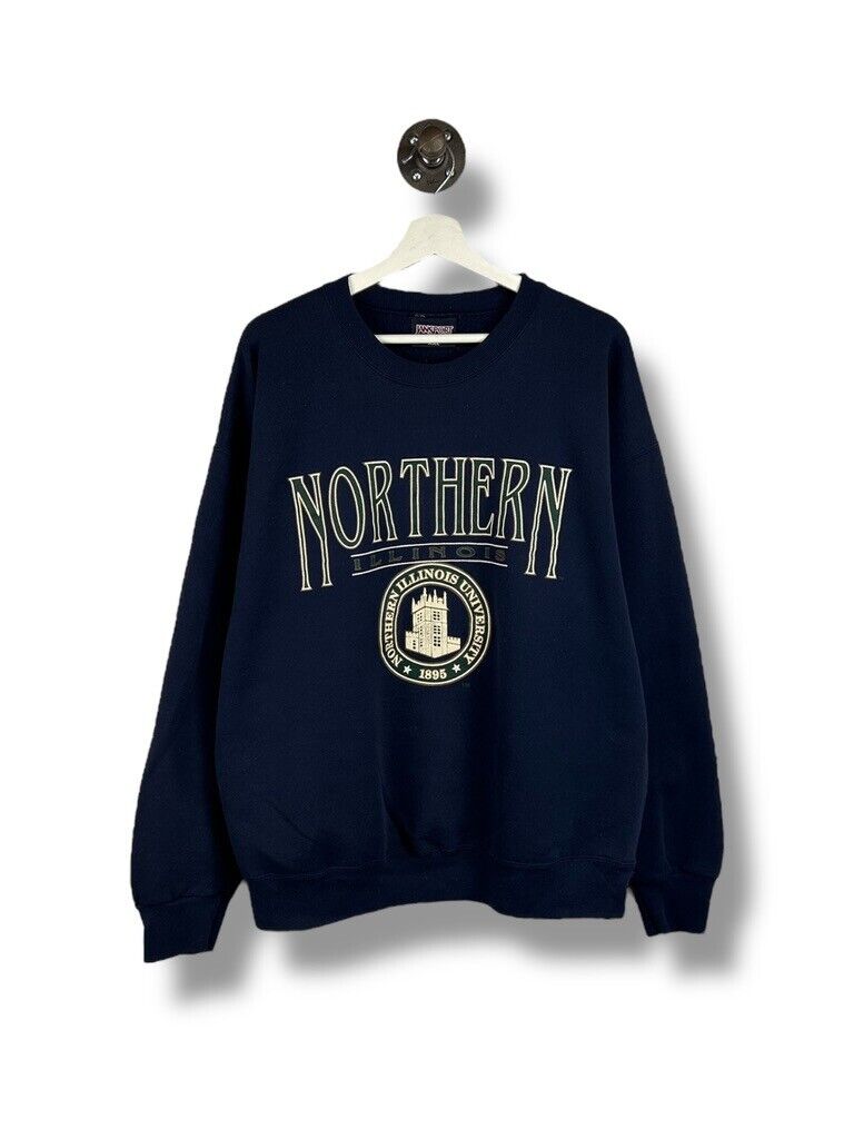Vintage 90s Northern Illinois University Collegiate Crest Sweatshirt Size XXL