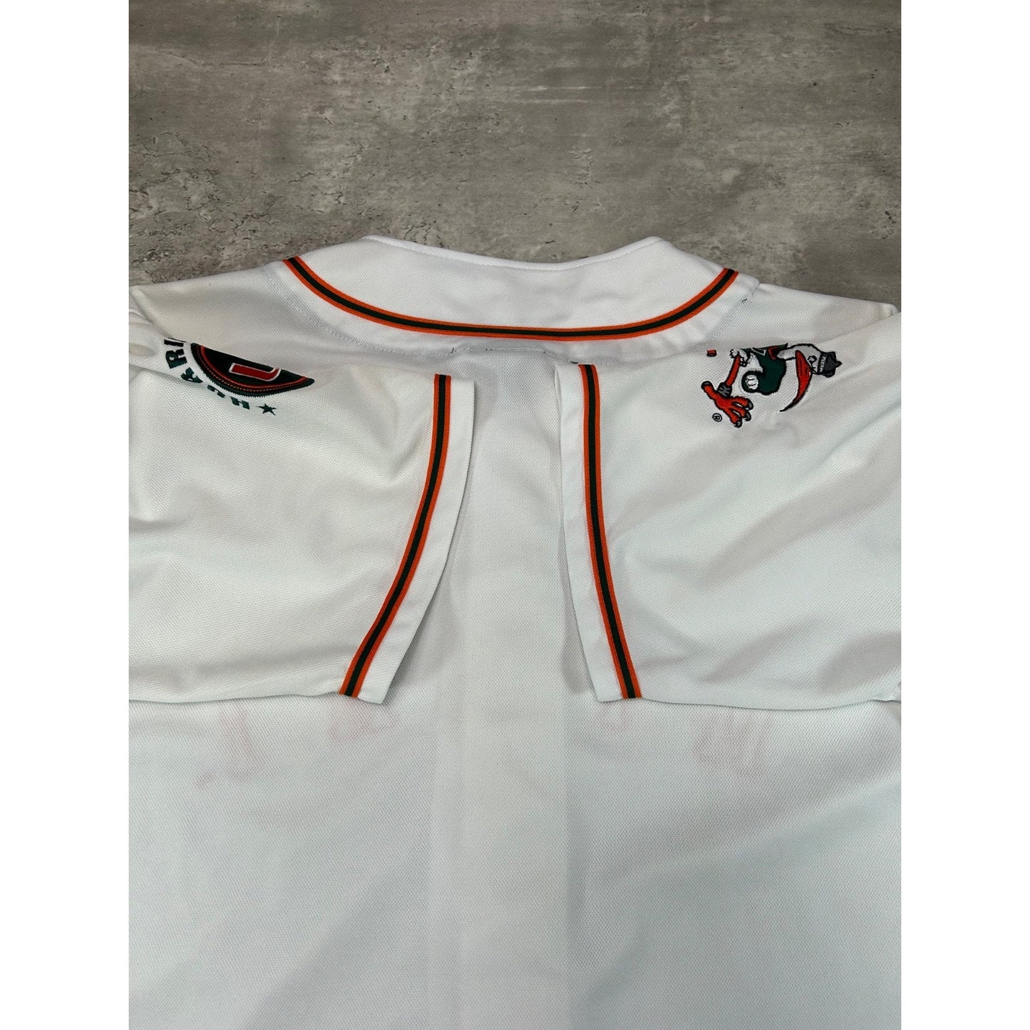 Vintage 2000s Miami Hurricanes NCAA Stitched Baseball Jersey Size 2XL