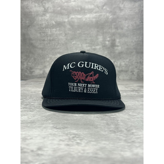 Vintage 90s McGuires Lawnmowers Graphic Spellout Snapback Hat OSFA