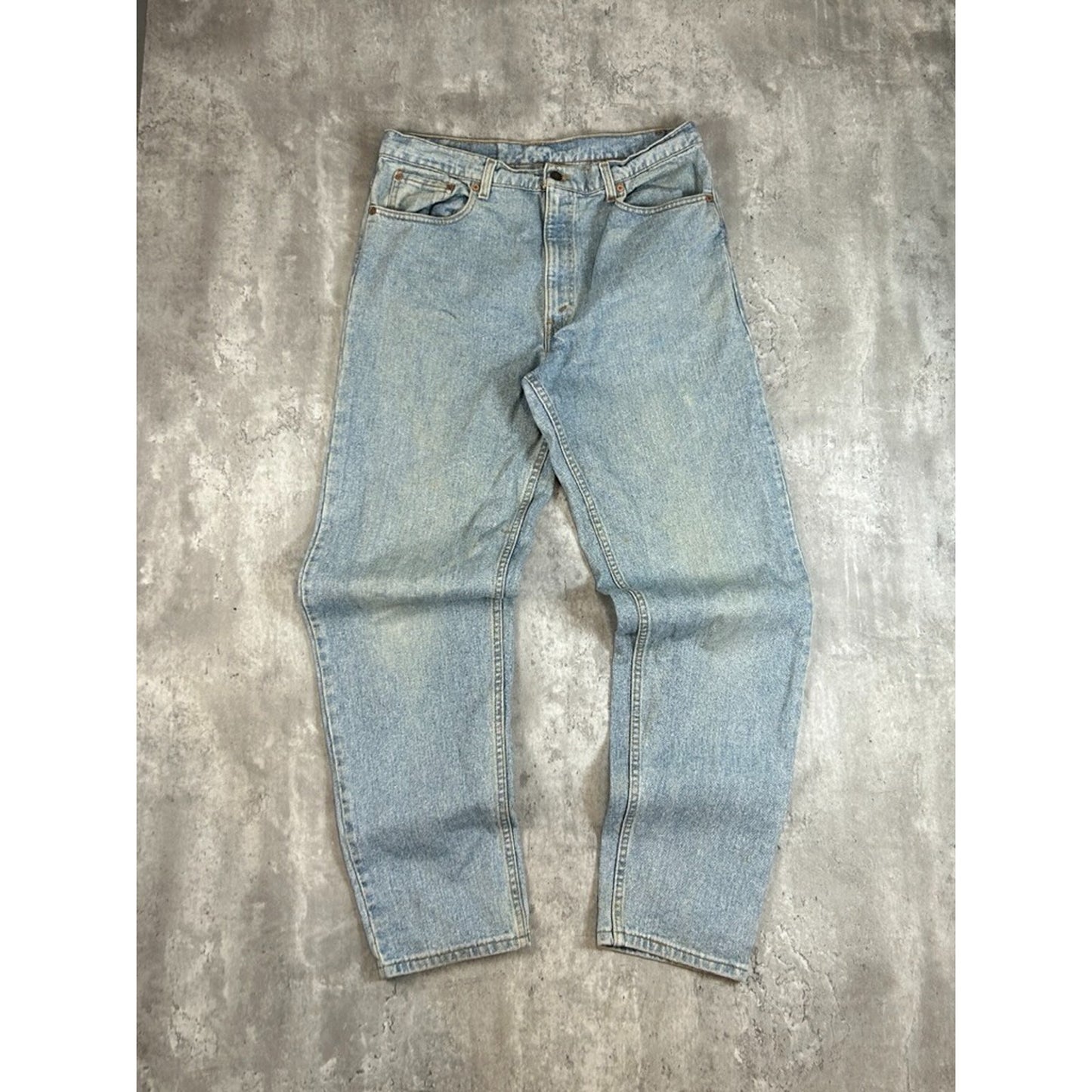 Vintage 90s Levis XX 550 Red Tab Light Wash Denim Pants Size 37 Blue