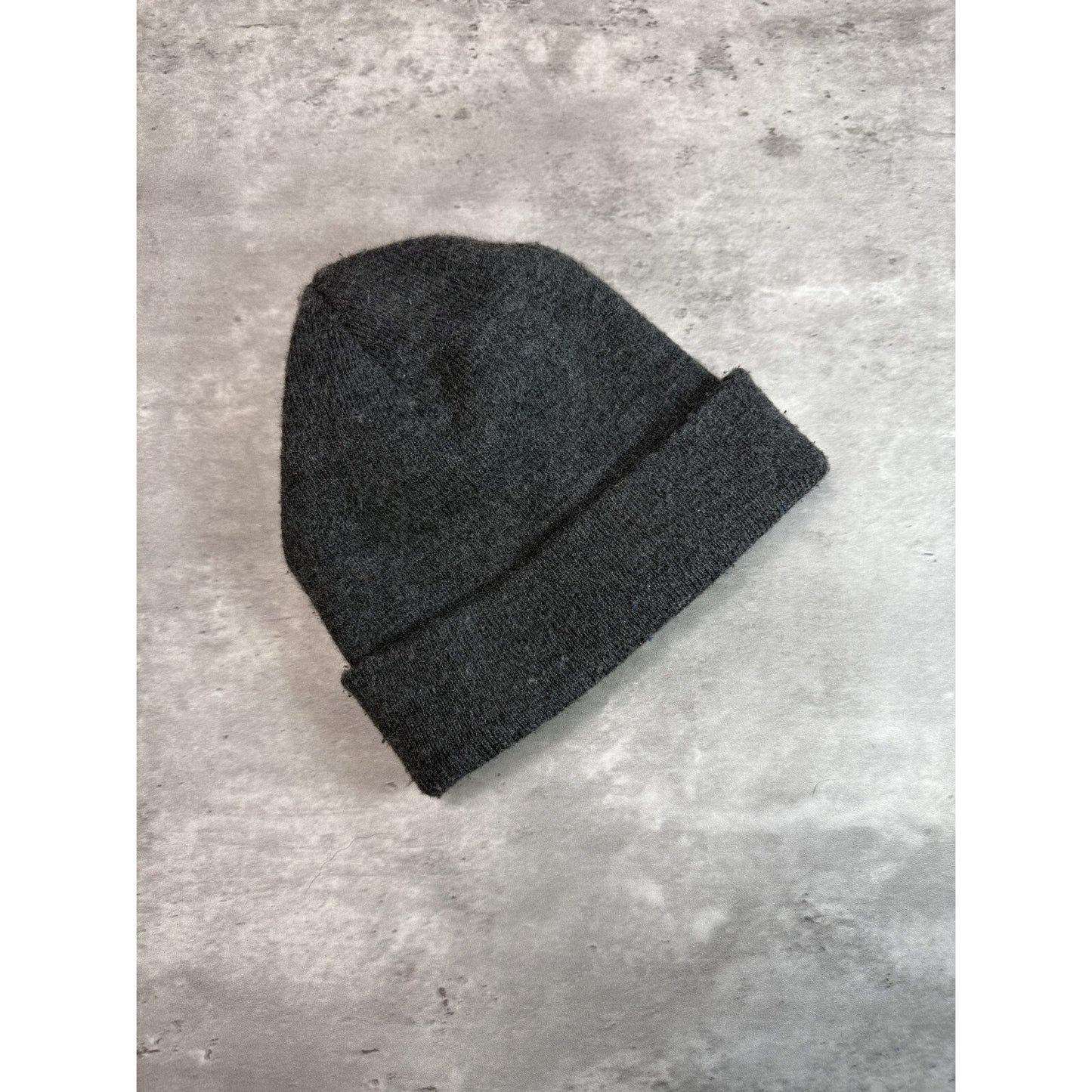 Vintage Carhartt Workwear Embroidered Patch Beanie Hat OSFA Gray YOUTH