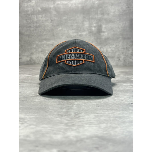 Vintage 2000s Harley Davidson Embroidered Classic Logo Strapback Hat OSFA