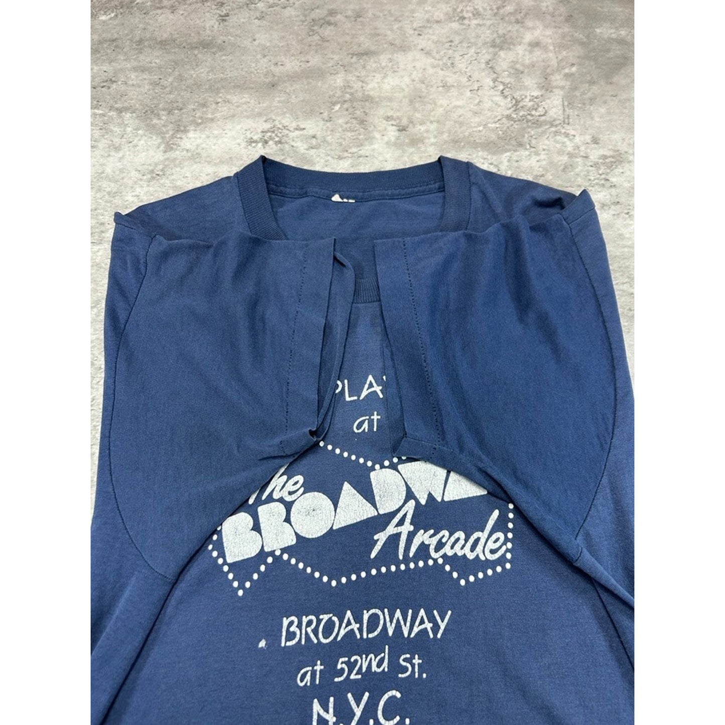 Vintage 80s I Played at Broadway Arcade Destination Graphic T-Shirt Size Large
