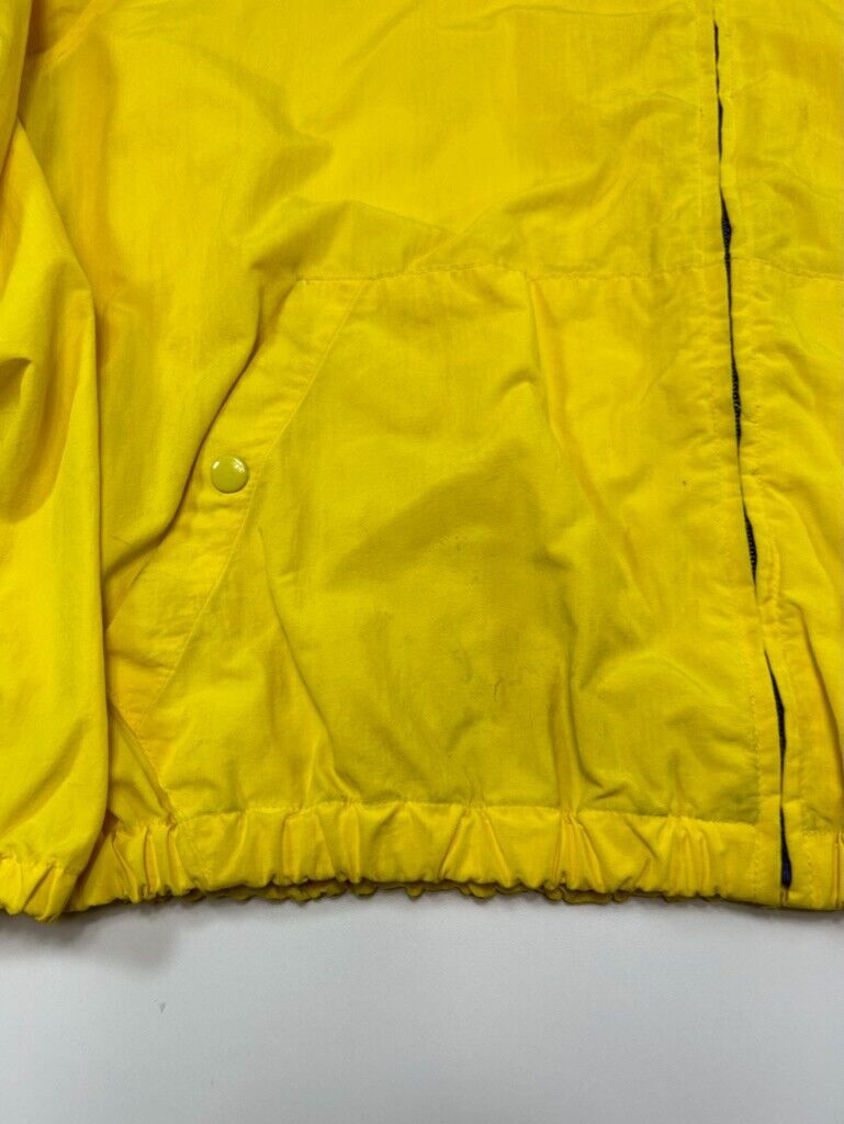 Vintage 90s Polo Sport Embroidered Nylon Windbreaker Jacket Size Medium Yellow