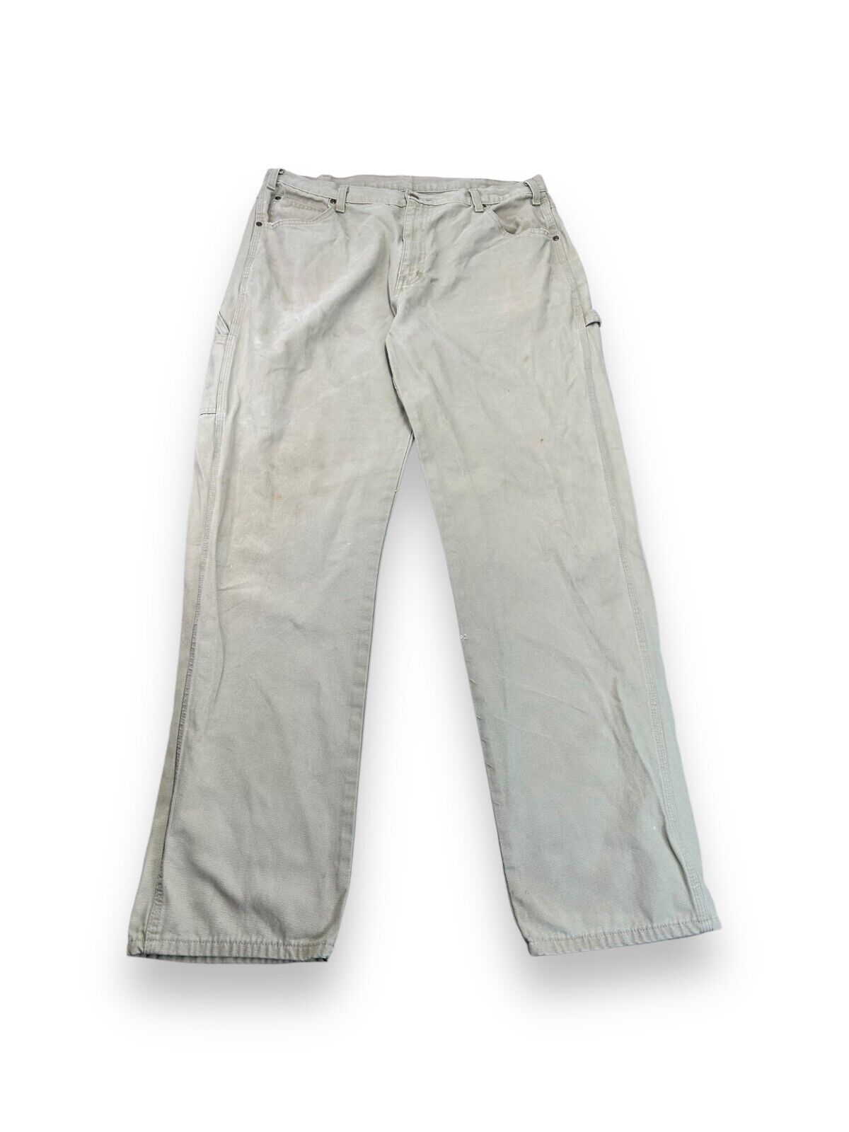 Vintage Dickies Canvas Work Wear Carpenter Pants Size 37W Tan