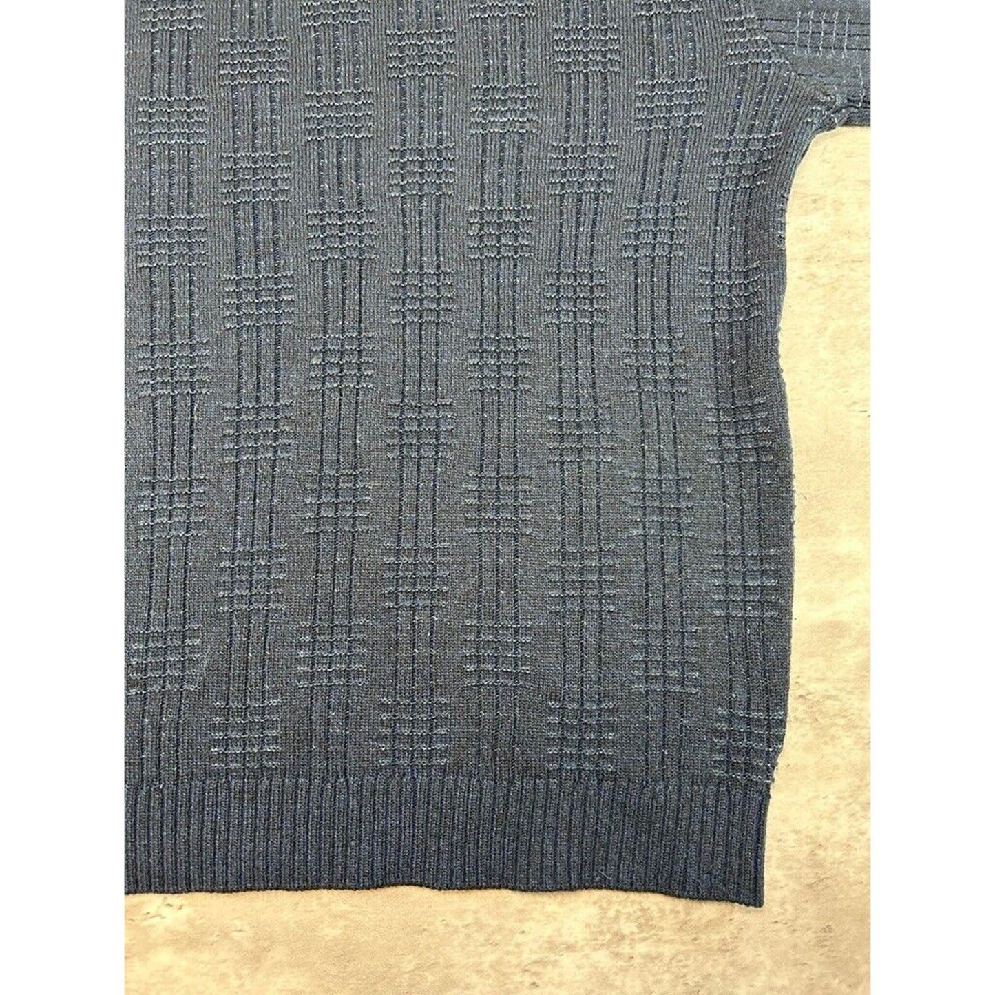 Vintage 90s Van Heusen Texture Pattern Pullover Knit Sweater Size Medium